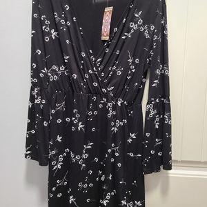 Black and White Floral Dress